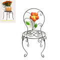 Impressionante cadeira oxidada Metal Garden Decoration Flowerpot Stand